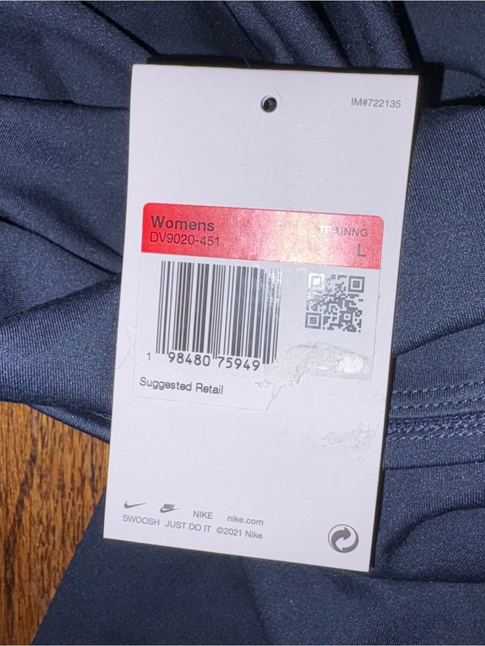 Nike Navy Leggings NWT Large - Picture 4 of 5